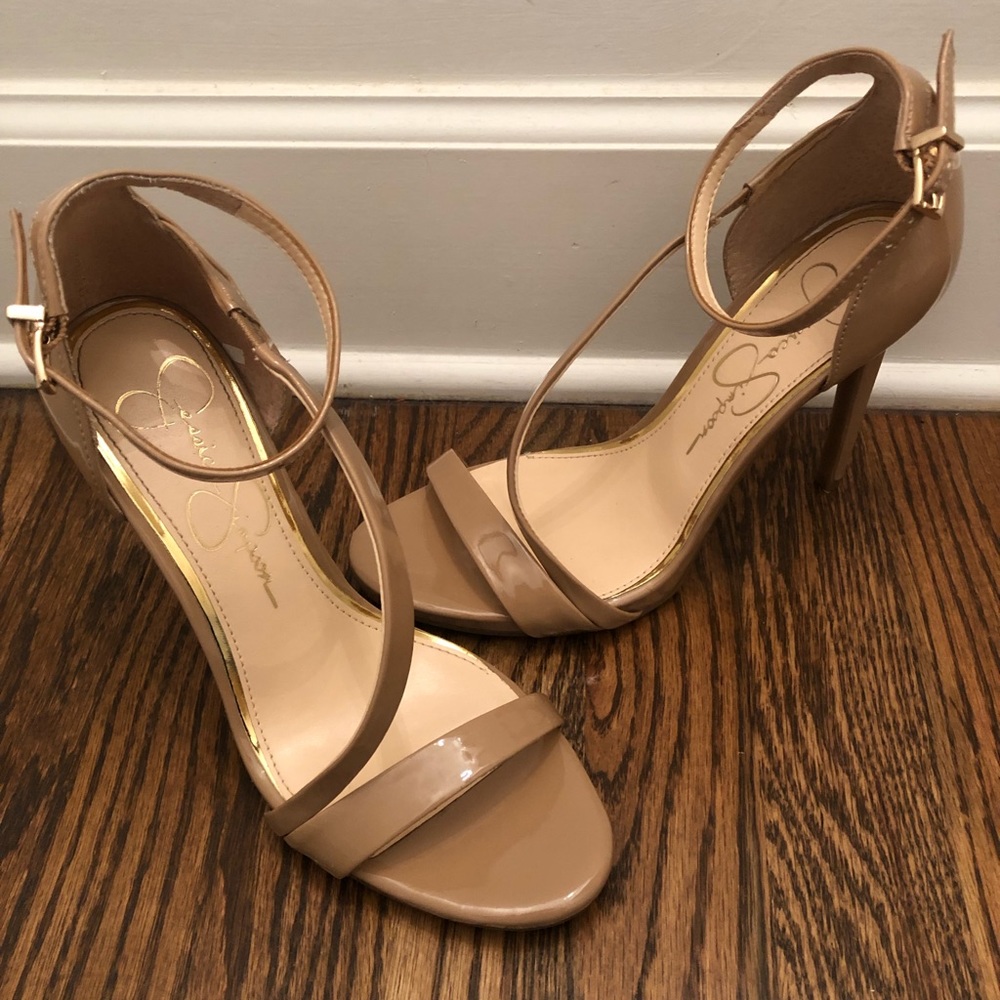 Jessica Simpson Nude Strappy Rayli Heels Size 8